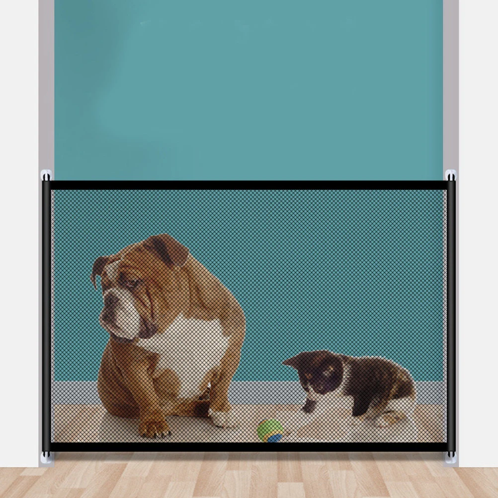 

1pc Mesh Foldable Pet Fence Mesh Indoor Outdoor Pet Gate Dog Enclosure Barrier Net Durable Dog Barrier Playpen Gate Fence Easy