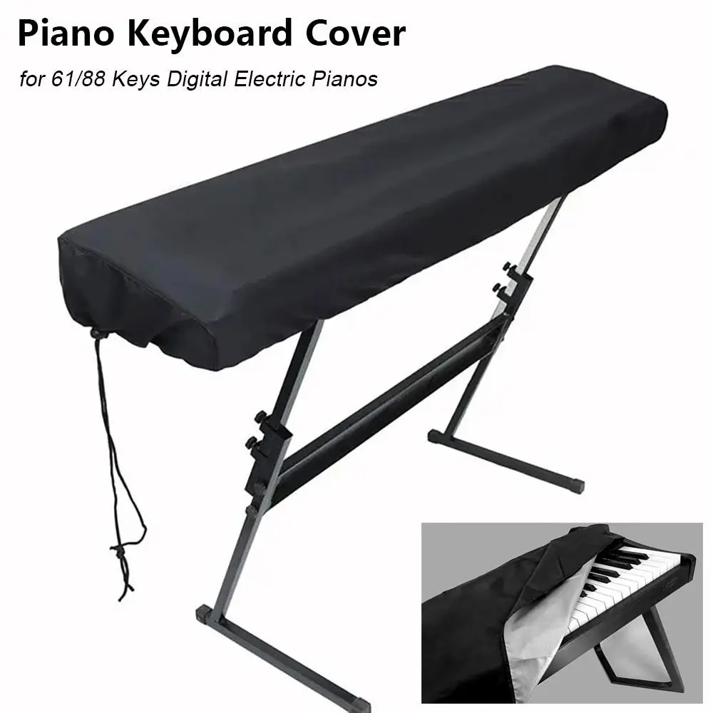 1Pcs 61/88 Keys Keyboard Dust Cover Waterproof Dustproof Piano Cover Foldable Canvas Piano Keyboard Cover