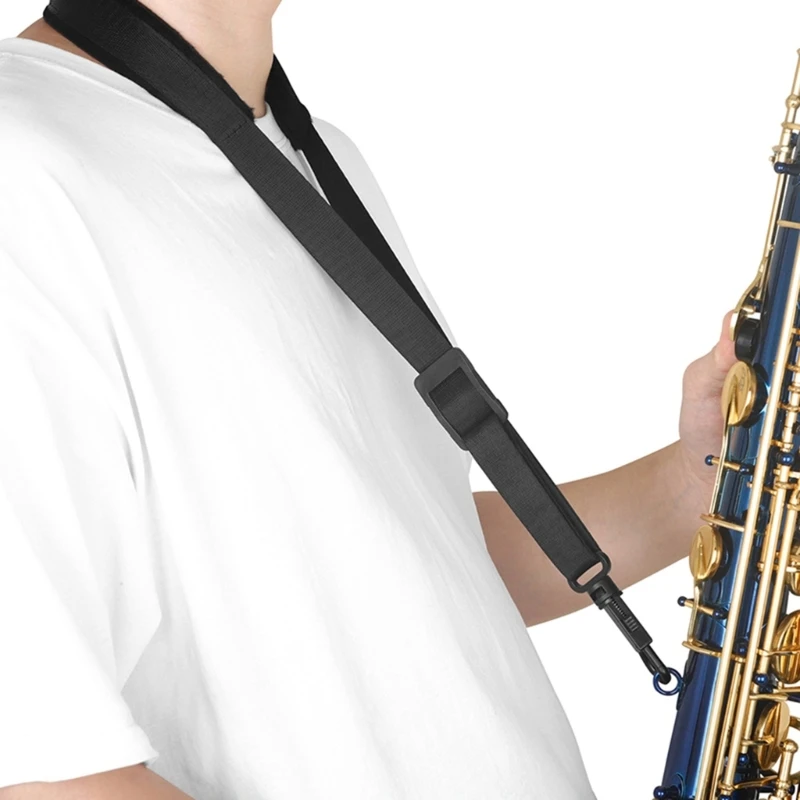 Saxophone Neck Strap with Soft Sax Belt Padded for Alto Tenors Clarinet Oboe Sax