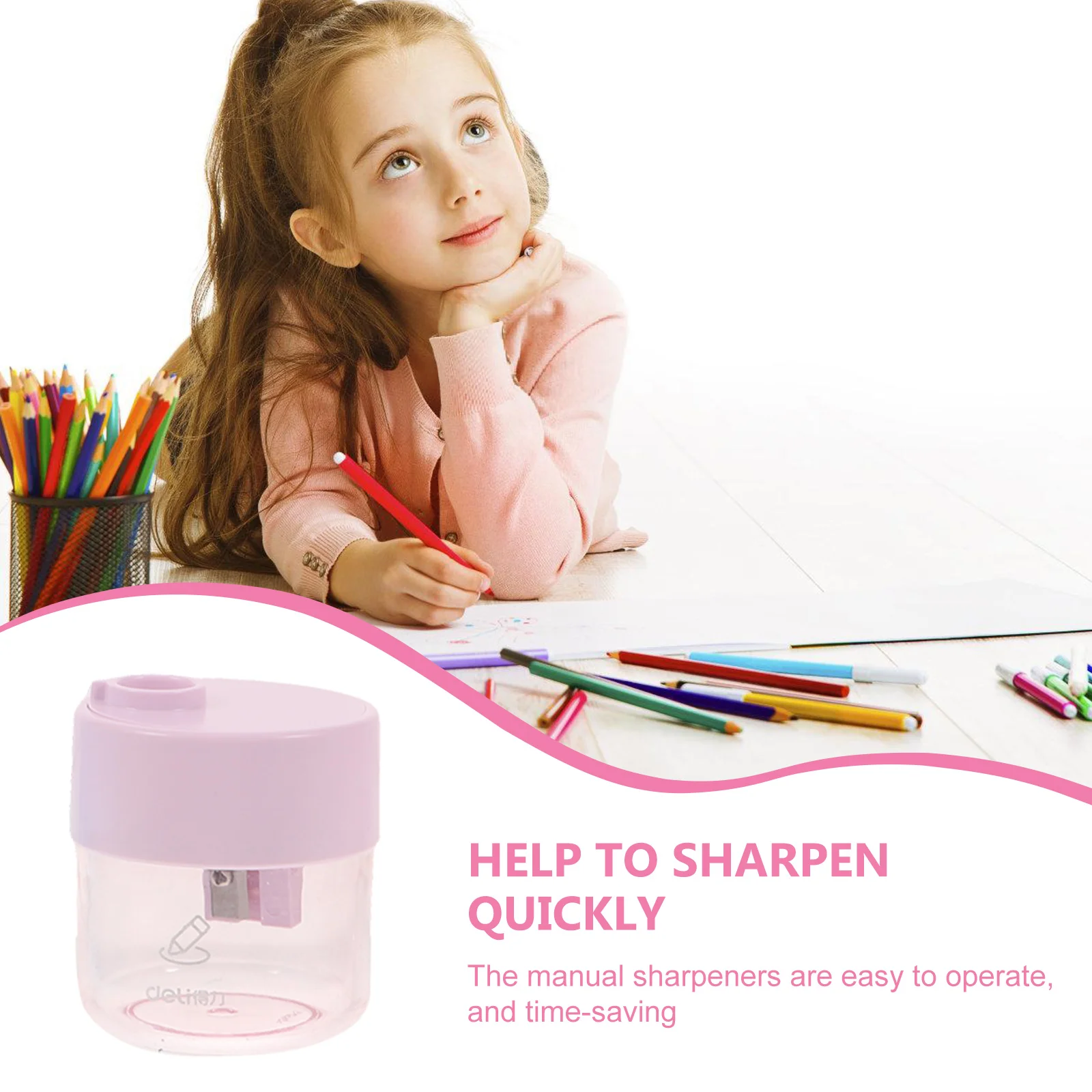 

4pcs Manual Pencil Sharpener Compact Stainless Steel Sharpeners Portable School Office Kids Artists Student Supplies