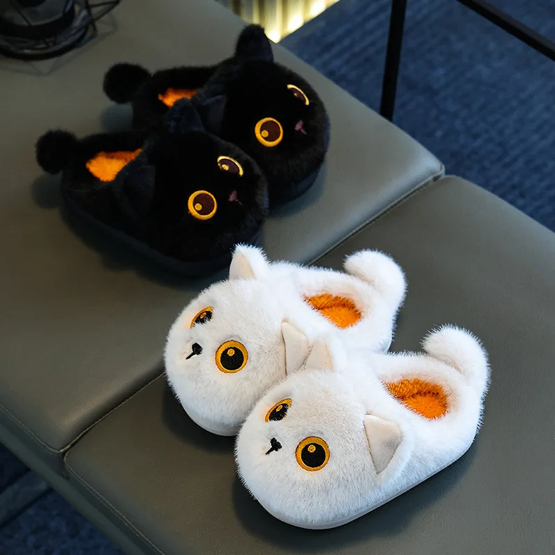 Lightweight Children's Cotton Slippers Winter 2027 New Memory Foam Cartoon Cute Boys Girls Anti Slip Warm Indoor Home Shoes