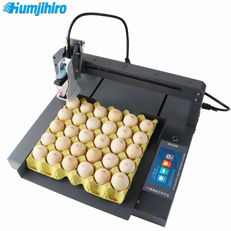 

HUMJIHIRO Egg Printer 12.7MM Online Thermal Inkjet Printer Egg Inkjet Printer QR Barcode Variable Date Expiry Date Number Logo