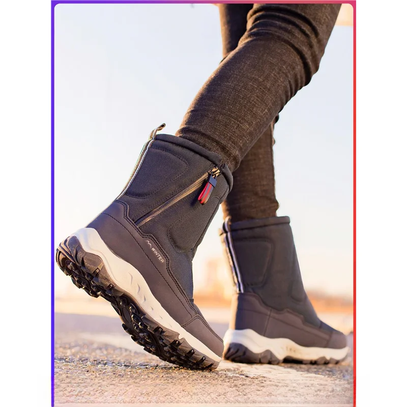 

Thickened Winter Snow Boots Women's Outdoor Fashion Waterproof Men's Warm Cotton Shoes Harbin Snow Country Elderly Shoes
