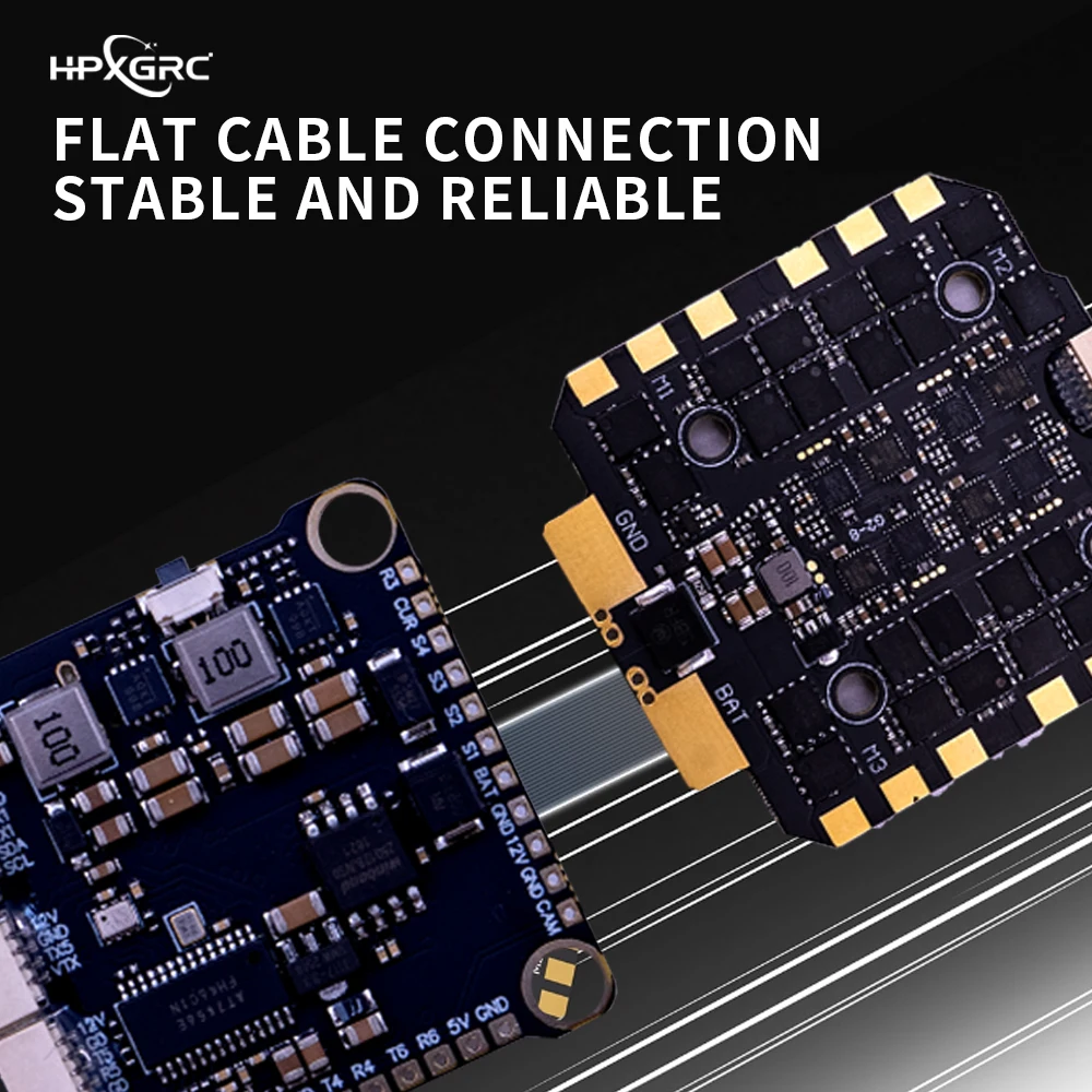 HPXGRC F722 Stack F722 وحدة تحكم في الطيران ICM42688P مع BLHeli_32 80A/100A ESC 3-8S LIPO 30.5x30.5mm لـ RC FPV Racing Drone #6