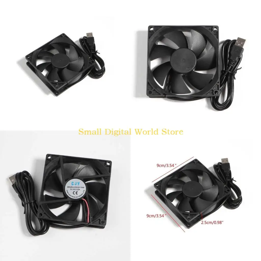 77UB 90mm Fan 5V Power Supply Radiating 9025 Case Fan Cooling Blower for Computer Box/AV Cabinet/Router Multi-Way