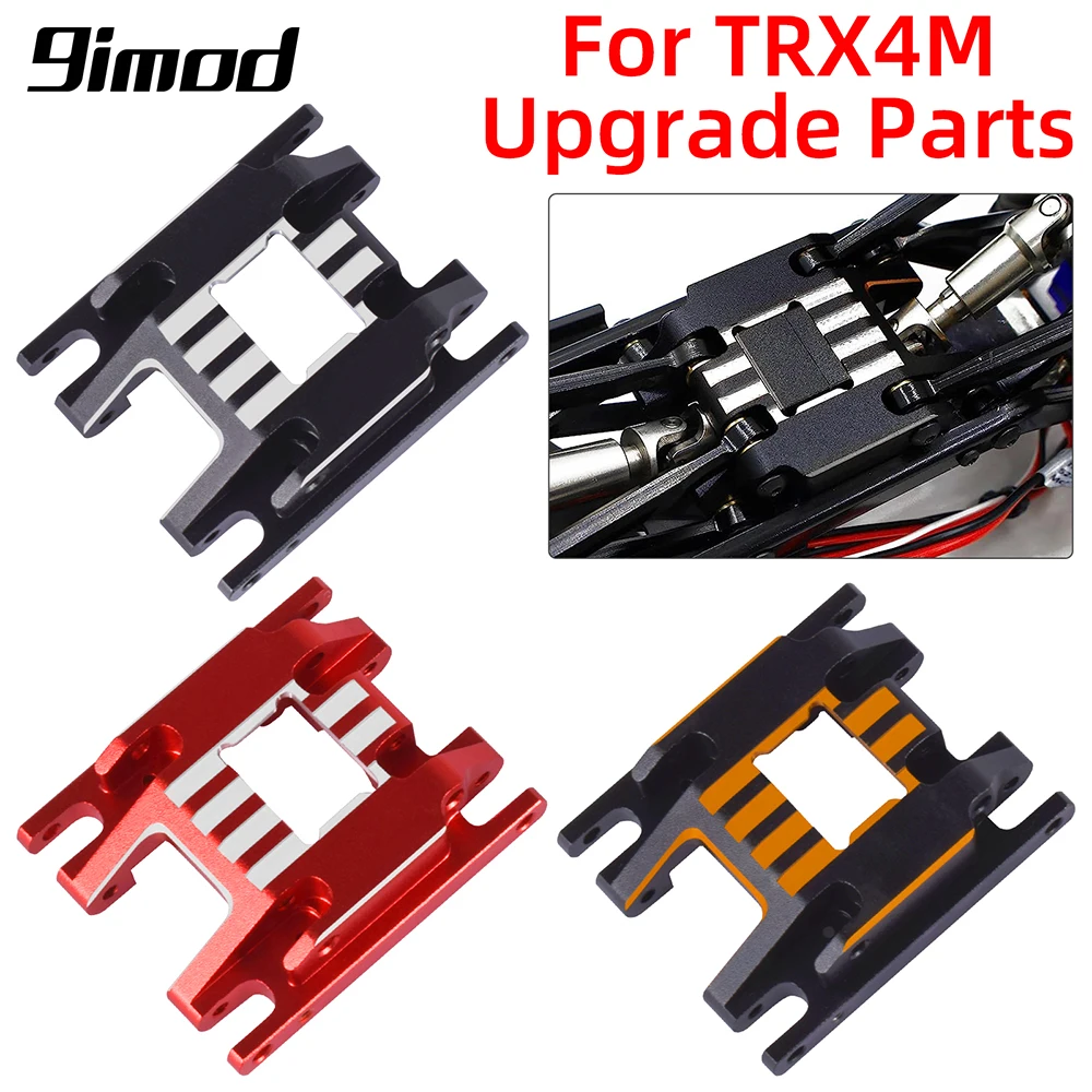 9imod Aluminum Alloy Skid Plate Transmission Mount for TRX4M 1/18 RC Car Parts