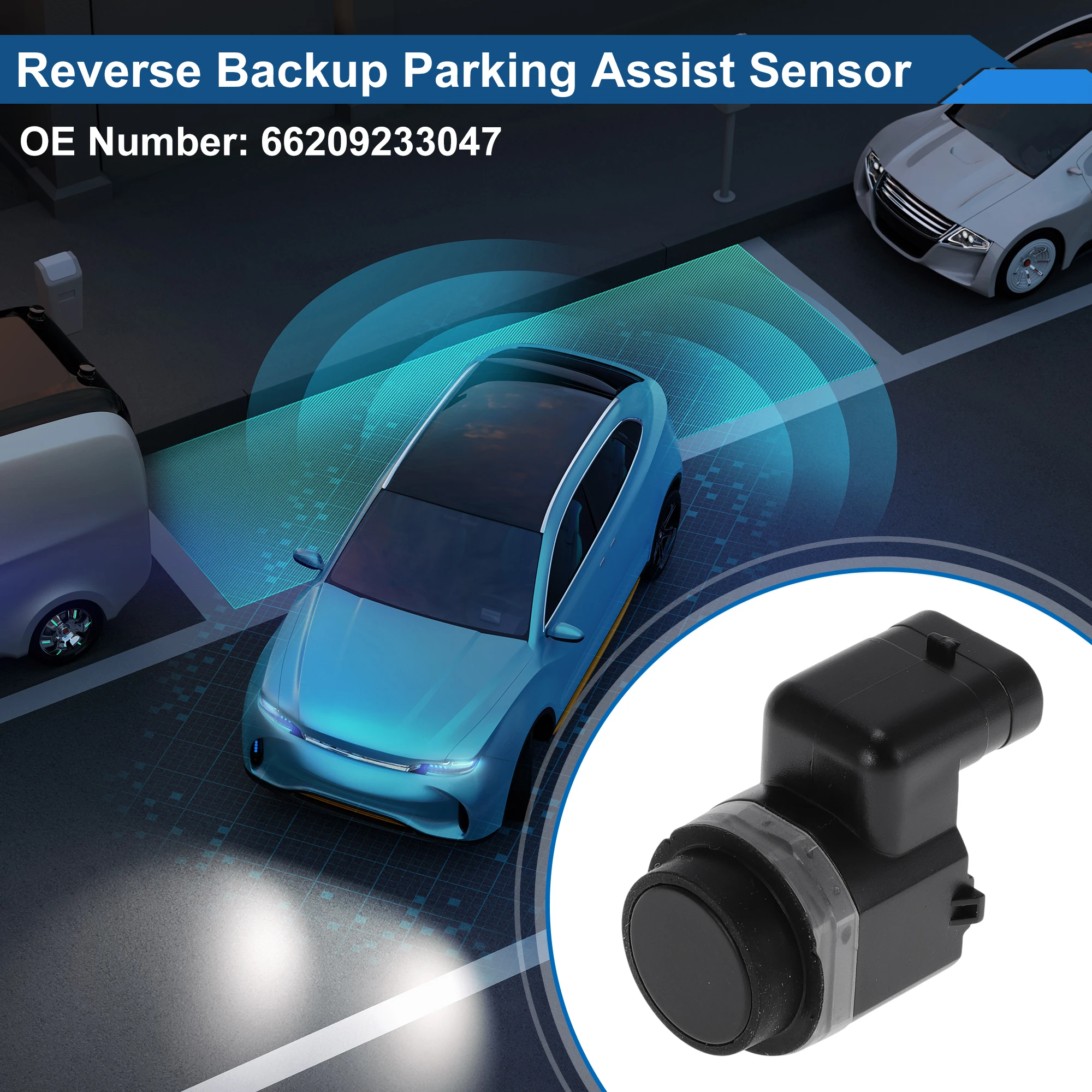 UXCELL No.66209233047 Reverse Backup Parking Sensor for BMW F10 520i 11-16 Black 1 Pc