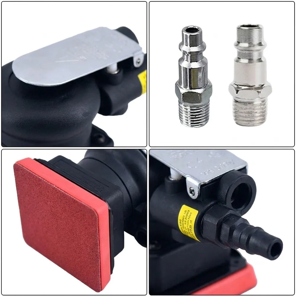 Square Air Grinder 75x100mm Compatible with Standard Air Systems via 1/4 NPT Inlet for Steady Polishing Operations