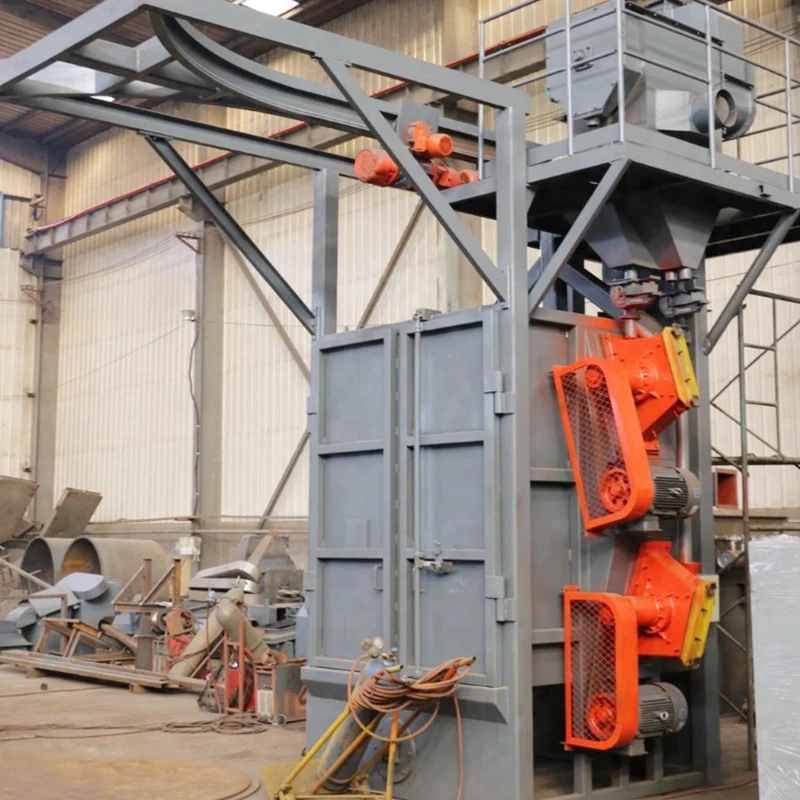 Customized External Pipe Shot Blasting Machine High Productivity with Adjustable Dimensions for Steel Pipe