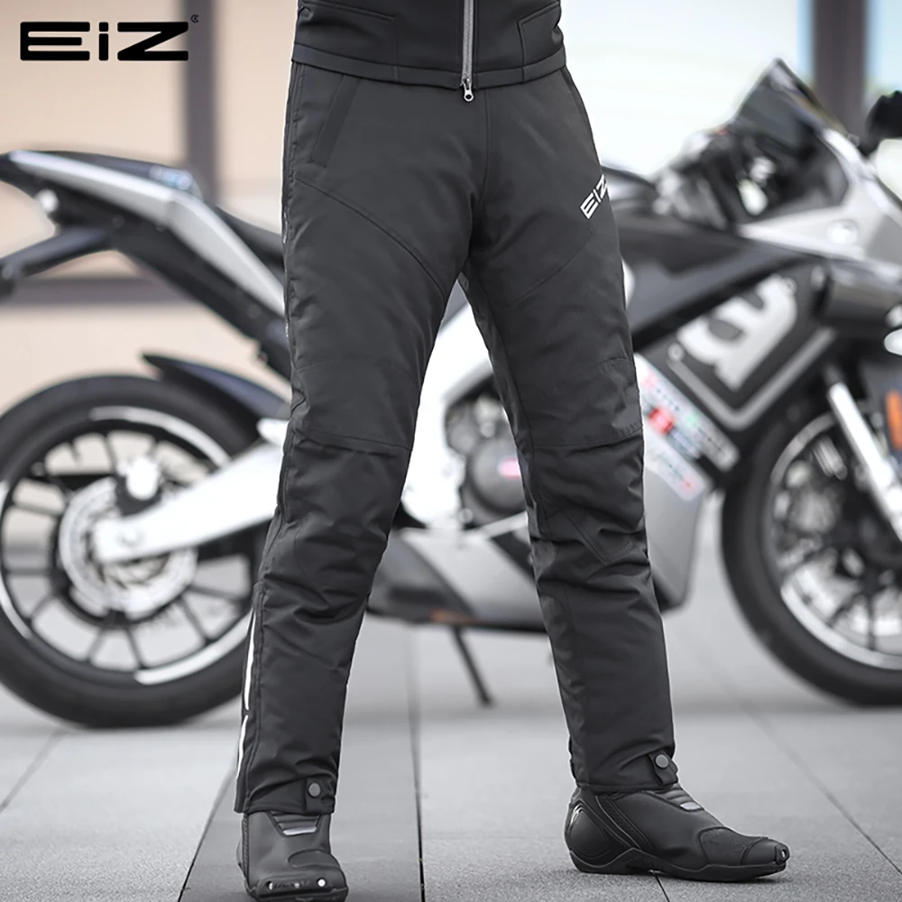 Windproof Motorcycle Pants Winter Warm Motorbike Quick Release Trousers CE Knee Protective Pads Cycling Biker Motocross Pants