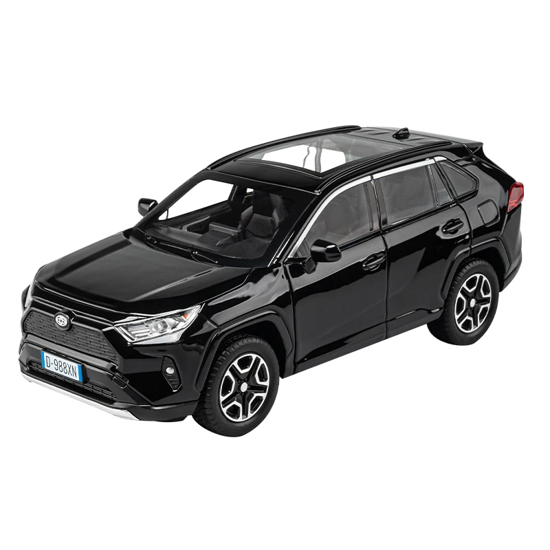 1:22 Toyota RAV4 alta simulación Diecast Metal aleación modelo coche sonido luz tirar hacia atrás colección niños juguetes regalos