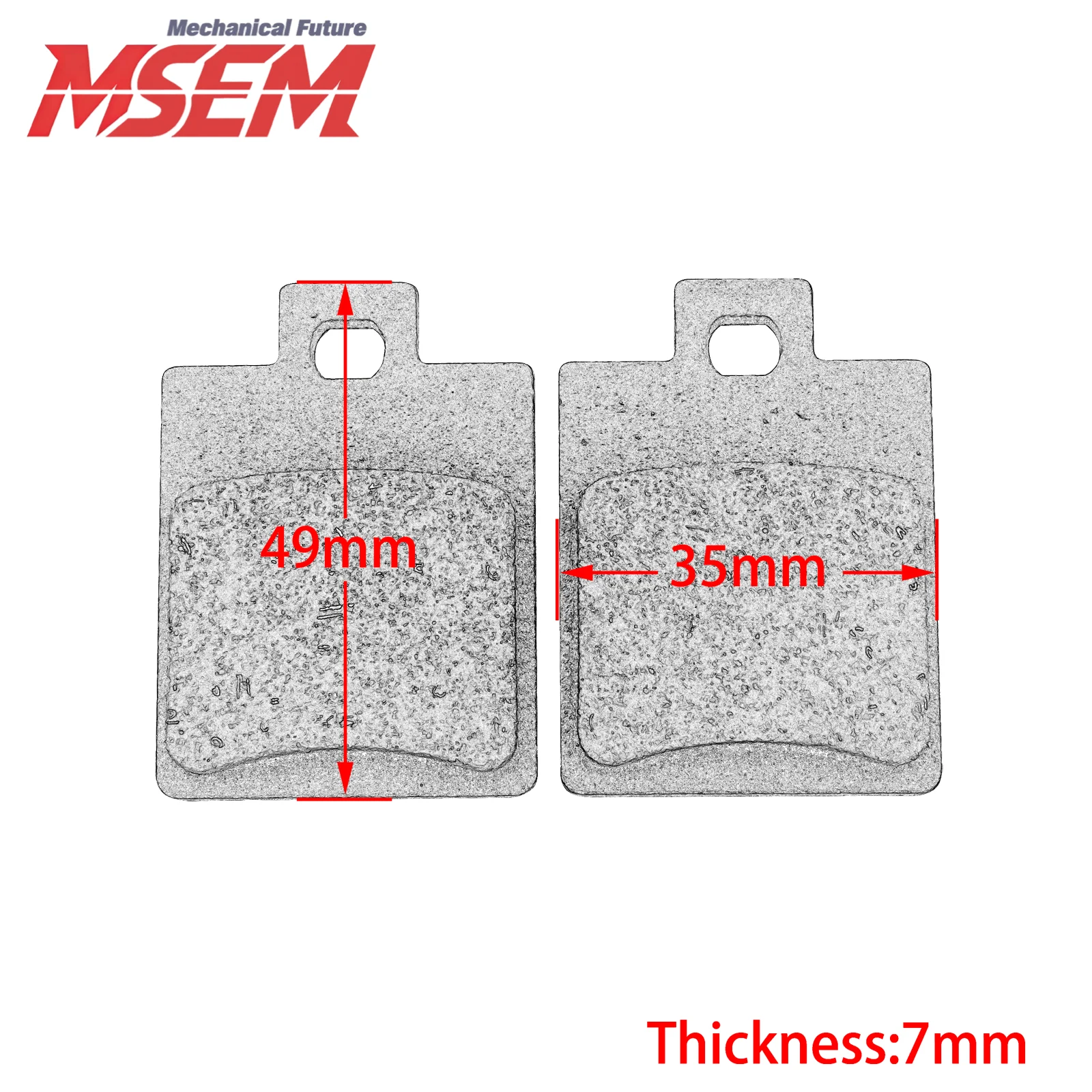 For 110cc 125cc 150cc 200cc 250cc 300cc 4 Wheel ATV Go Kart Scooters Taotao Sunl Roketa Universal ATV Disk Brake Pads Shoes