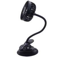 B84B-3X Mini Clip Stroller Fan,3 Speeds Settings,Flexible Bendable Usb Rechargeable Battery Operated Quiet Desk Fan Navy Blue