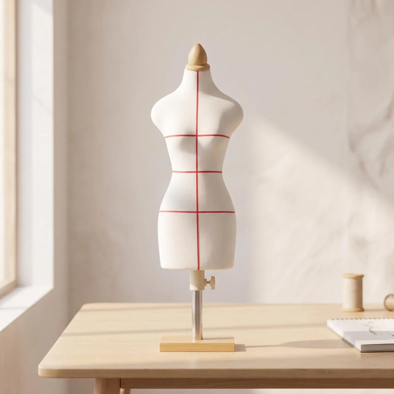 Half-Body Dress Form Pinnable Dress Form with Stand Mannequin Tabletop for Fashion Designers, Boutique