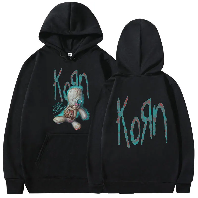 Korn Issues Rock Band Music Album Hoodie Men's Vintage Metal Gothic Oversized Hoodie Streetwear Hip Hop Punk Hooded Sweatshirt