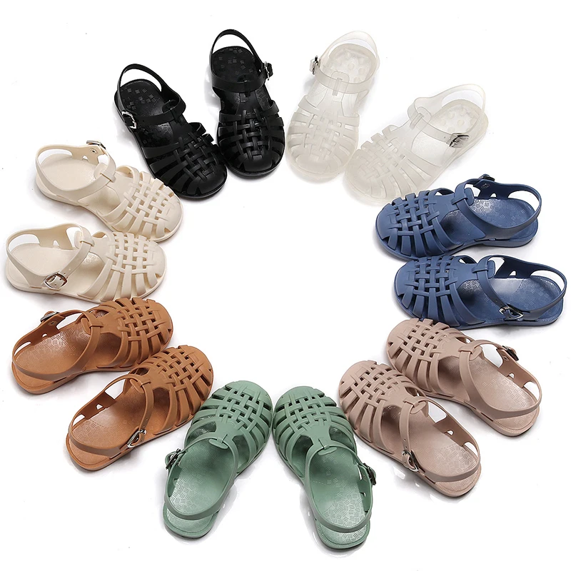 2 to 5 Years Roman Sandals for Girls Casual Kids Toddler Girl Quick-drying Soft-soled Baby Protect Breathable Flat Jelly Shoes