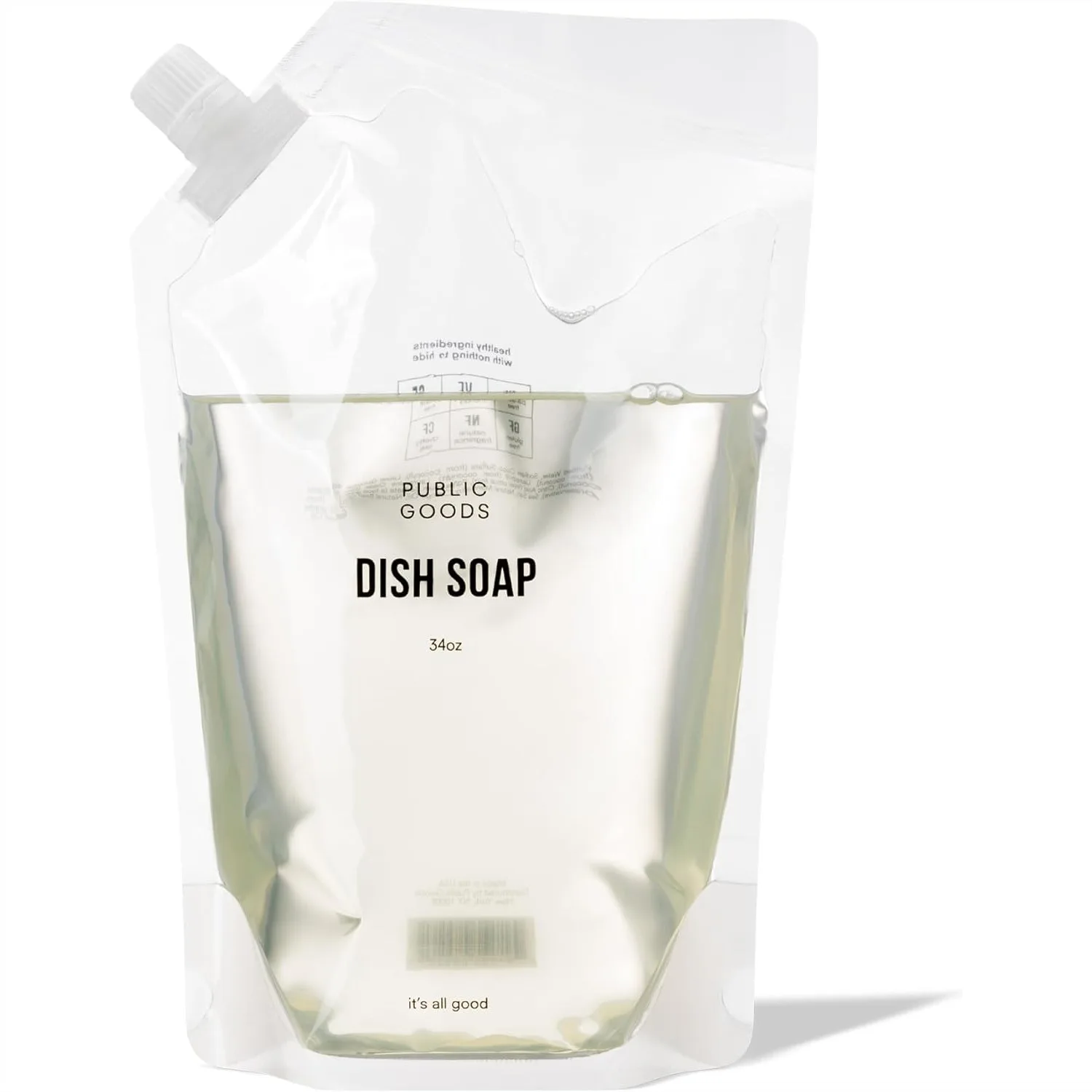 

Plant-Based Dish Soap Concentrated Refill Mandarin Basil 34 Fl Oz