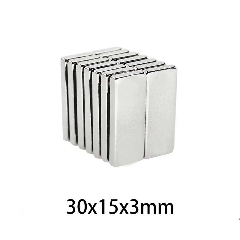 2~50PCS 30x15x3mm N35 Block Magnet 30mm x 15mm x 3mm Neodymium Magnet Permanent NdFeB Strong Powerful Magnets