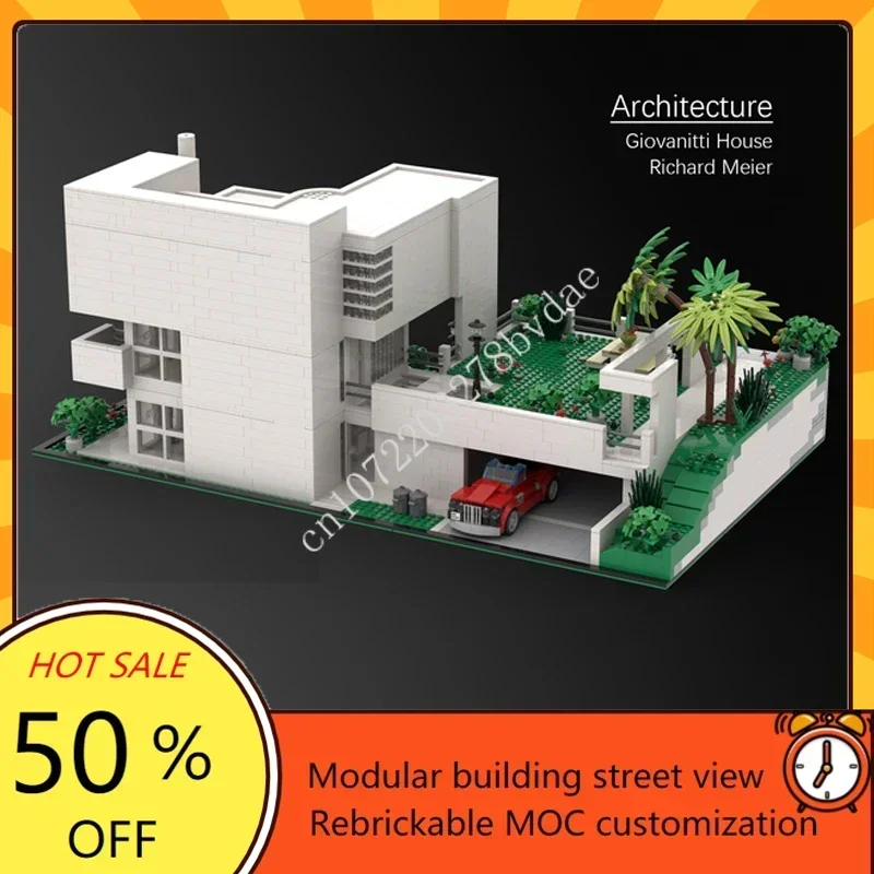 4066 Stuks Giovannitti Huis Van Richard Meier Modulaire Moc Creatieve Straatbeeld Model Bouwstenen Onderwijs Assemblage Speelgoed Geschenken