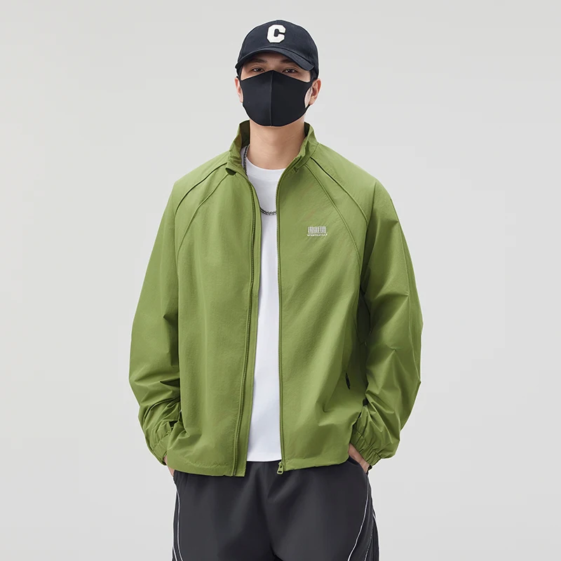 

Новая мужская повседневная куртка с воротником-стойкой для активного отдыха, весна-осень, модная, универсальная, дышащая, верхняя одежда