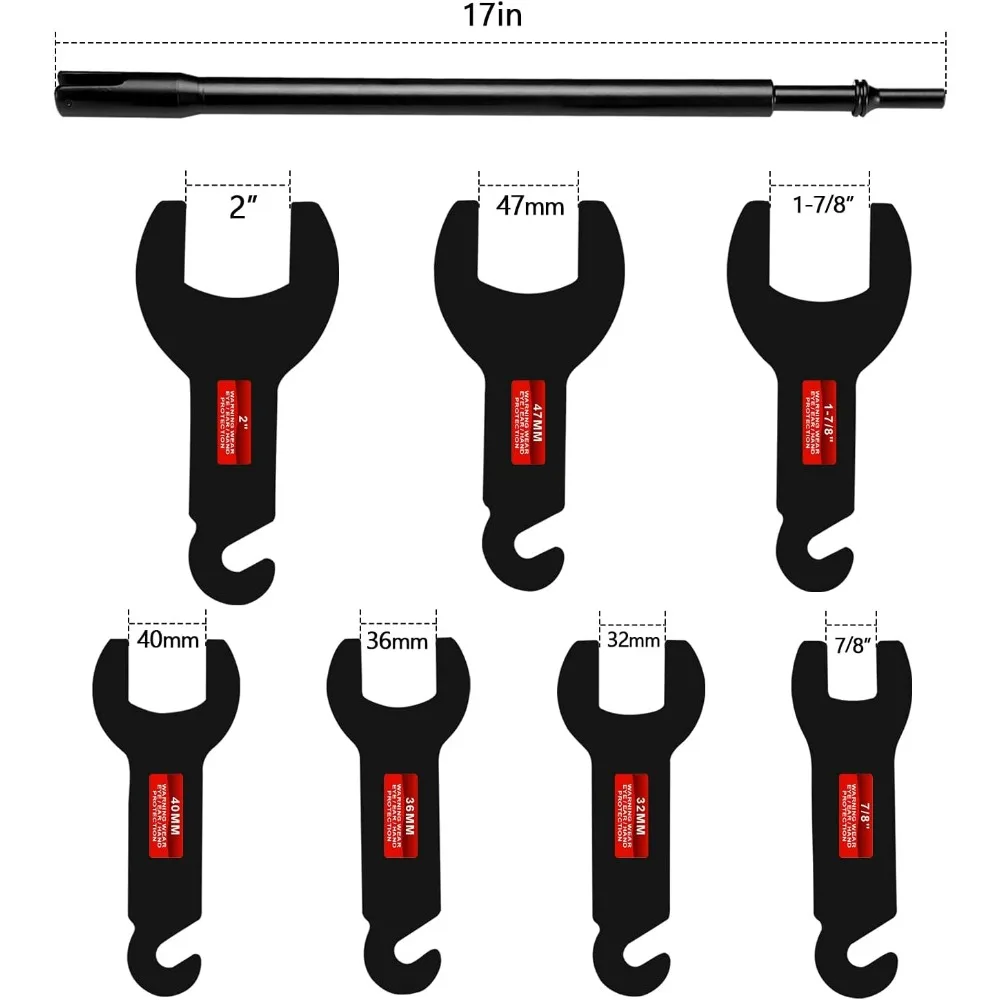 طقم مفاتيح ربط بمروحة هوائية مكون من 8 قطع، مفتاح إصلاح تلقائي متوافق مع سيارة Ford GM Chrysler Jeep #3