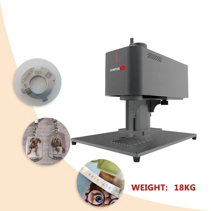 Small Fiber  Marking Machine Metal Plastic Portable  Engraving  20W MAX Light  Price