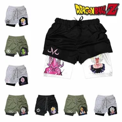 Spodenki sportowe Anime Dragon Ball Mężczyźni Kobiety 2 w 1 Szybkoschnące spodenki sportowe Letnie spodenki gimnastyczne z siatki do biegania z kreskówek