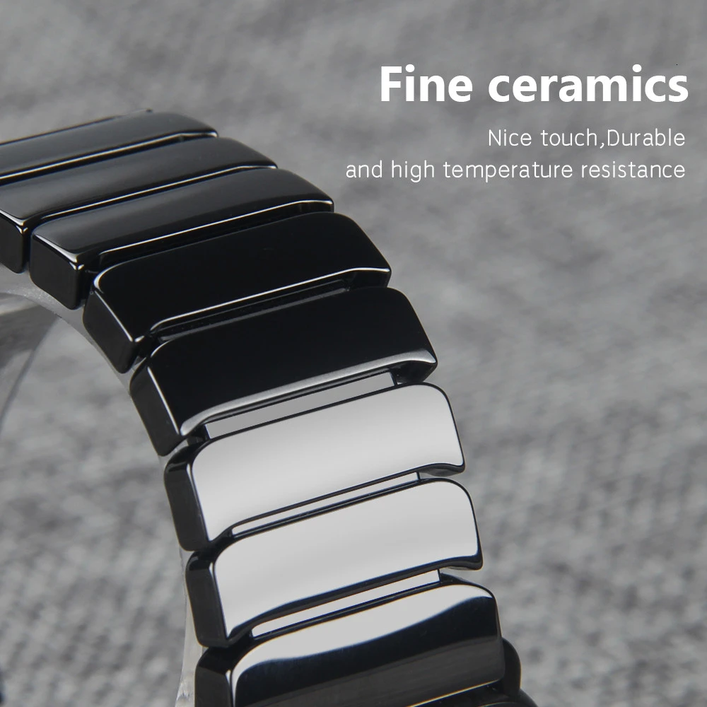 Ceramic Bracelet For Apple Watch Band 46mm 40mm 41mm 42mm 44mm 45mm Butterfly Clasp Strap iWatch Ultra 49mm Series 7 8 10 Strap