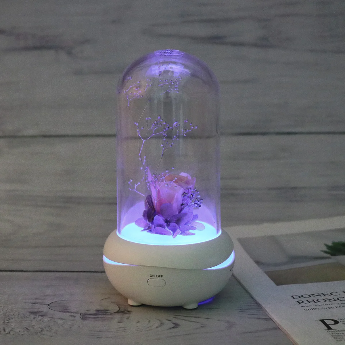 

Aromatherapy Machine Night Light Eternal Flower Humidifier LED Diffuser Adjustable Miniture Landscape