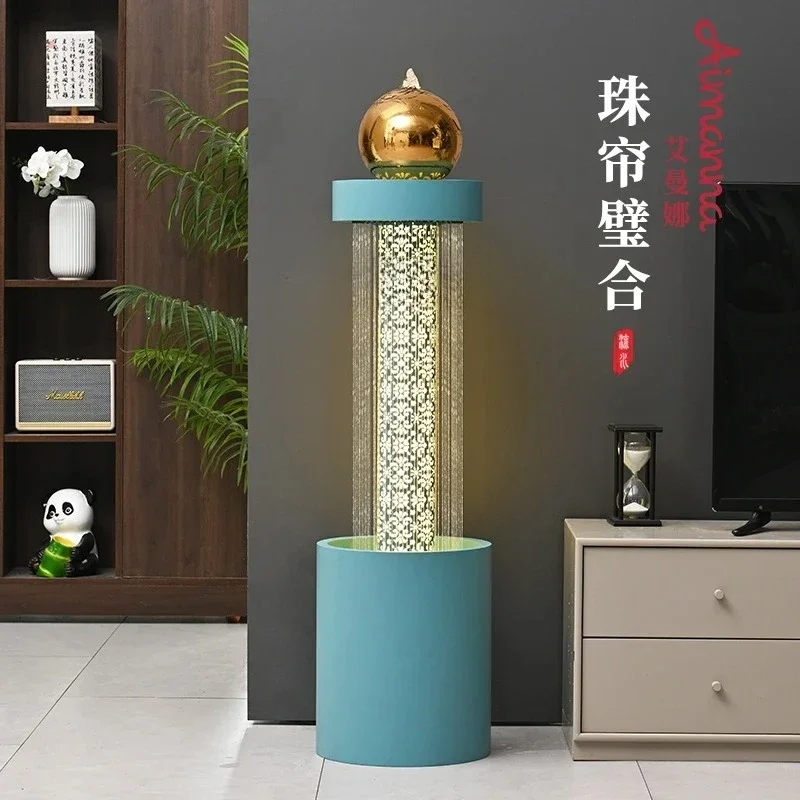 modern home flowing water ornament indoor floor-to-ceiling large decoration living room rain curtain water curtain wall