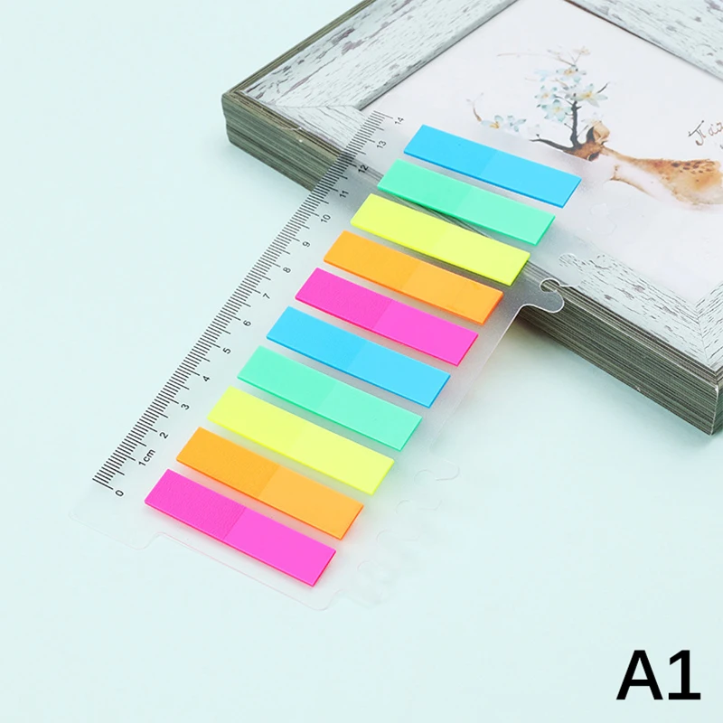 200 قطعة/المجموعة مؤشر شفاف ملاحظة ورقة مكتب اللوازم المدرسية القرطاسية الصغيرة مستطيل الفلورسنت ملصق قطاع ملاحظات لاصقة