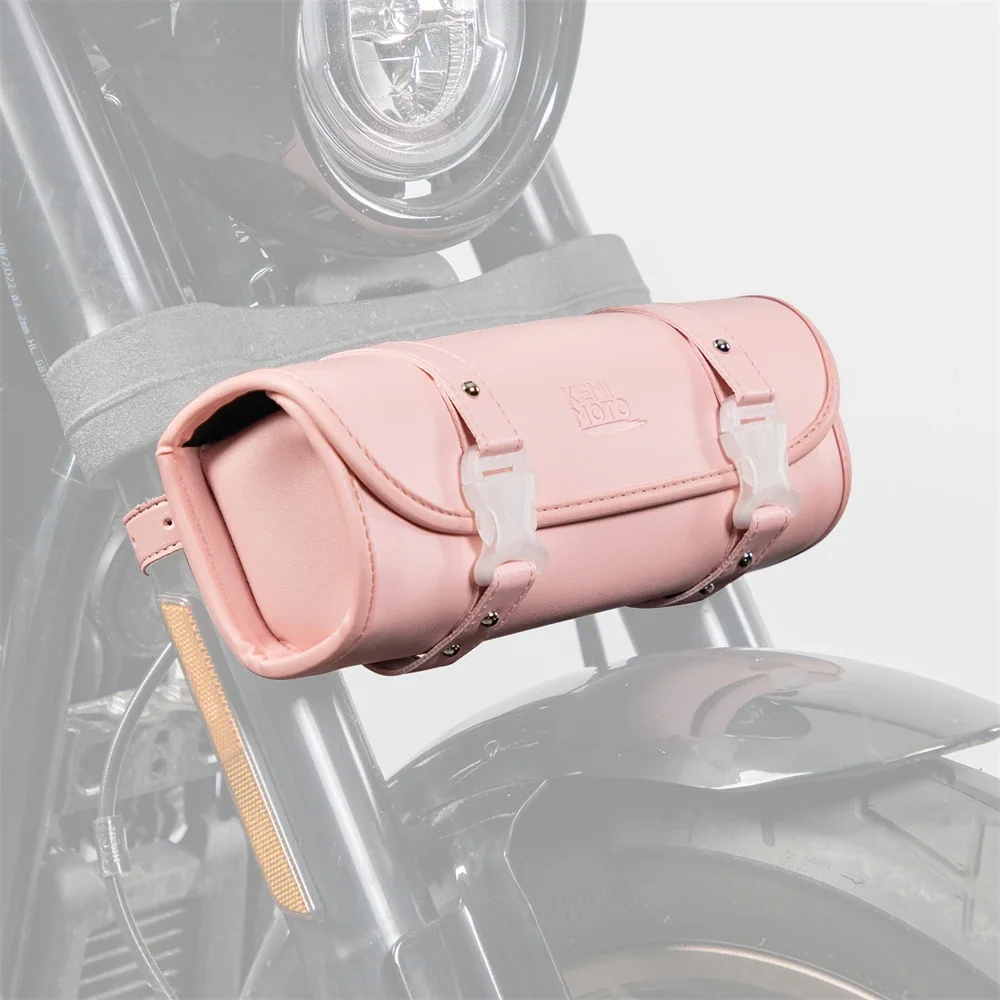 Motorcycle Fork Bag Waterproof Motorcycle Handlebar Tool Bag Roll Barrel Bag Universal for Motorcycle Front Handlebar Sissybar