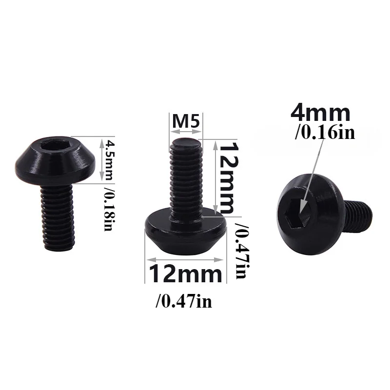 Aluminum M5 Bike Water Bottle Cage Bolts