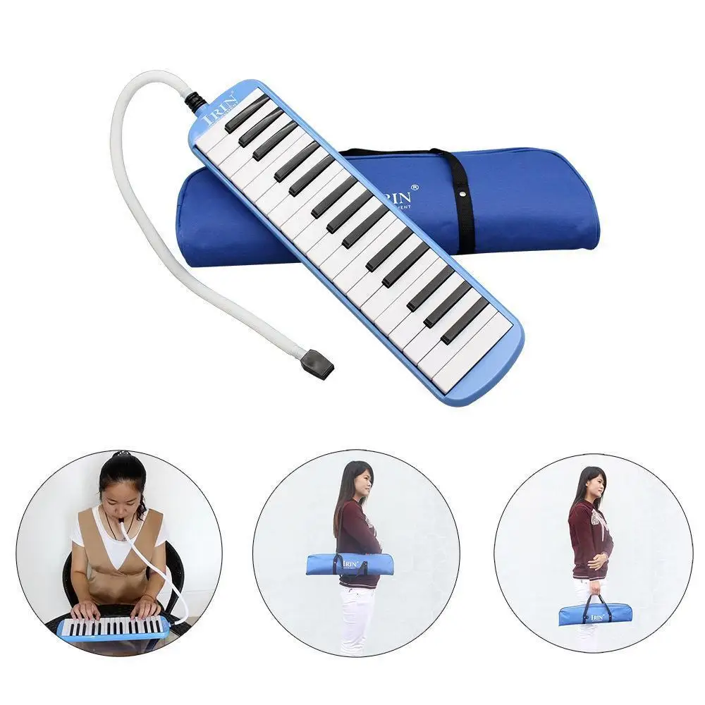 New 32 Piano Keys Melodica with Carrying Bag Black