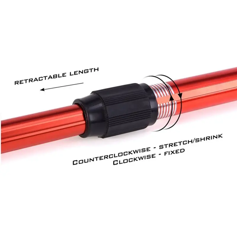 

Складная копировальная сеть с красным треугольником Oct.21, 2-секционная телескопическая портативная приманка для ловли нахлыстом, ручная копировальная сеть, рыболовный инструмент