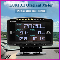 Original Lufi X1 revolution OBD OBD2 meter Smart Digital Multi English Version Gauge for car