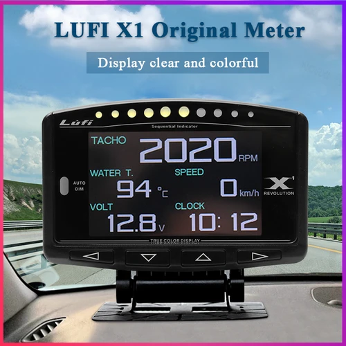 Medidor inteligente Lufi X1 revolution OBD OBD2, Original, Digital, versión en inglés, para coche