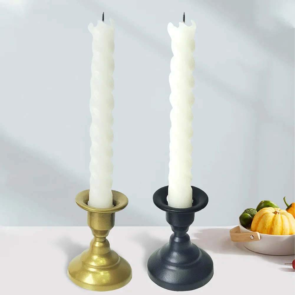 Vintage Metal Candlestick Candle Holders Pillar Iron Art Candlestick For Wedding Party Decor Mini Retro Candle Stick Stand