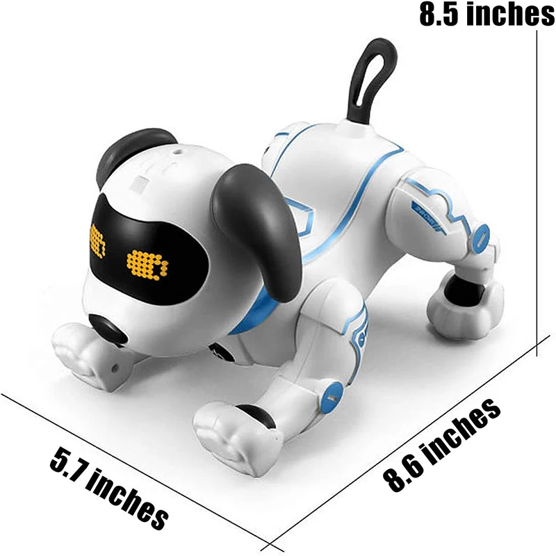 Chien télécommandé pour enfants, chiot cascadeur, jouets vocaux, support à main, push-up, animal de compagnie électronique, son de phtalrobot pour garçons et filles, RC Robtiendra c