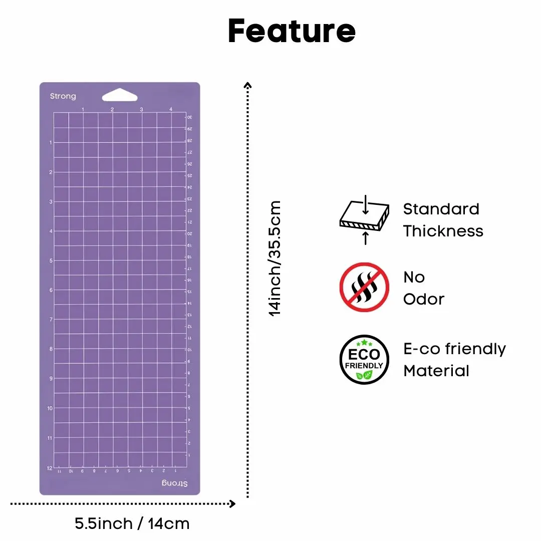 4.5X12 Cutting Mat for Cricut Joy StandardGrip LightGrip, Variety Adhesive Cut Mat for Cricut Joy Accessories Durable No Smell