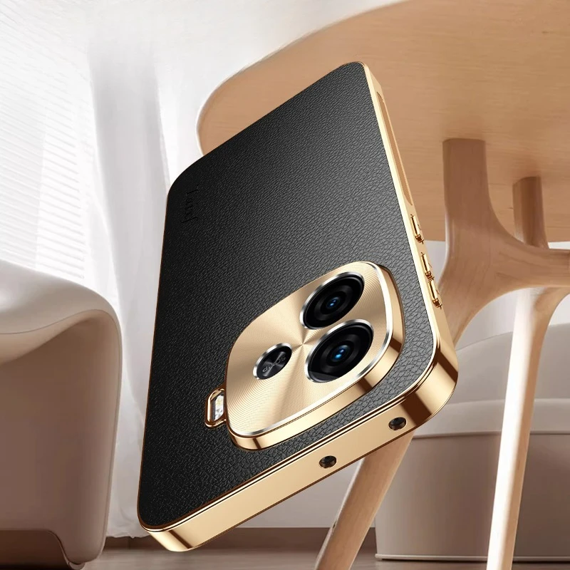 غطاء مقاوم للصدمات مطلي بالجلد لهاتف IQOO 13 12 12Pro حافظة بنمط Lichee لهاتف IQOO Z9 Turbo NEO 10 9 8 Pro 7 SE