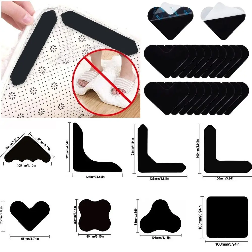 New Non-slip Carpet Stickers Anti Curling Grip Stoppers Rug Mat Grip Washable Reusable Floor Stoppers Home Decor