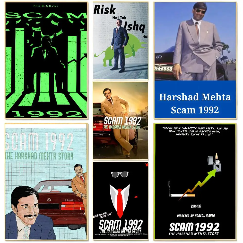 Financial Drama S-Scam 1992 The Harshad Mehta Story Poster Living Room Bedroom Decorative Print Unframed Decor