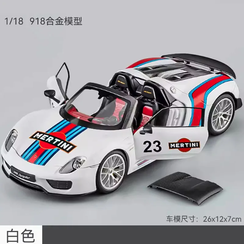 

1:18 Scale 918 Super Sports Car #3/#15/#23 Painting Diecast Alloy Model Car for Collection& Display & Gift