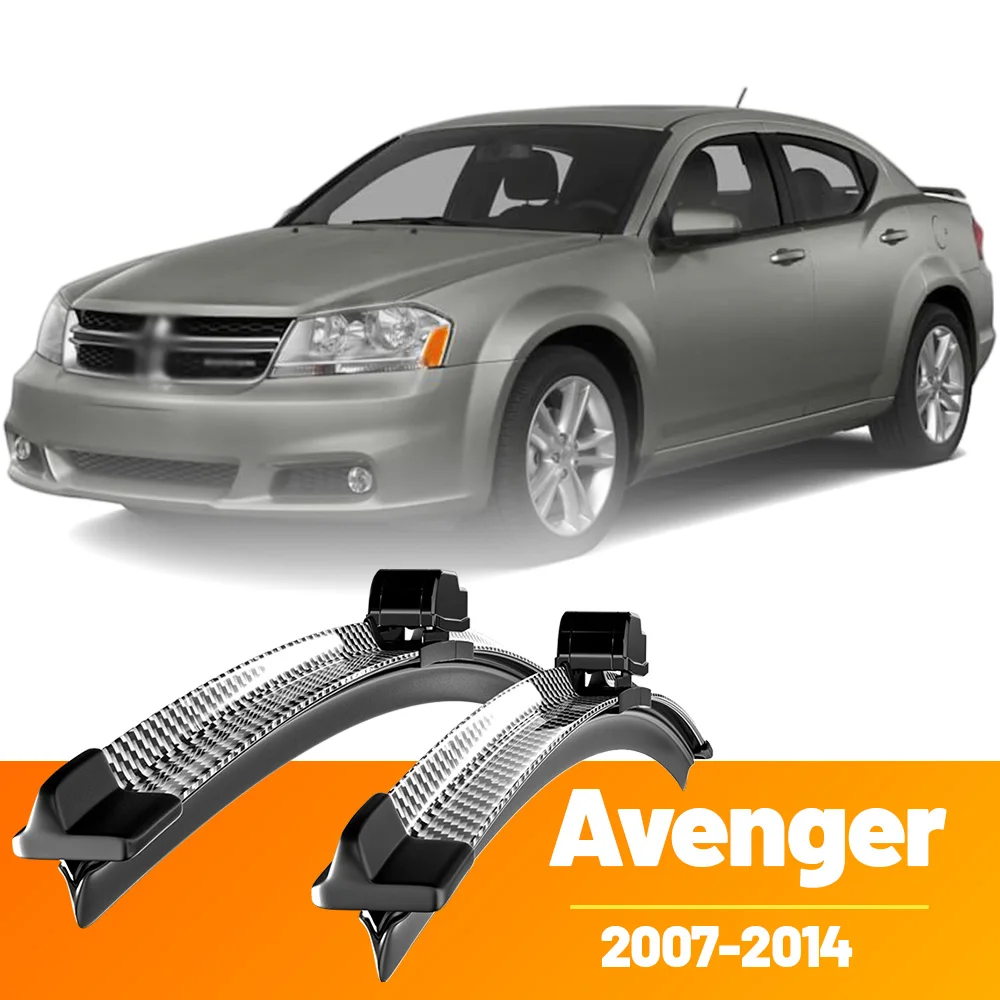 

2pcs Front Windshield Windscreen Wiper Blades Carbon Fibre Wipers For Dodge Avenger 2007-2014 2008 2009 2010 2011 2012 2013