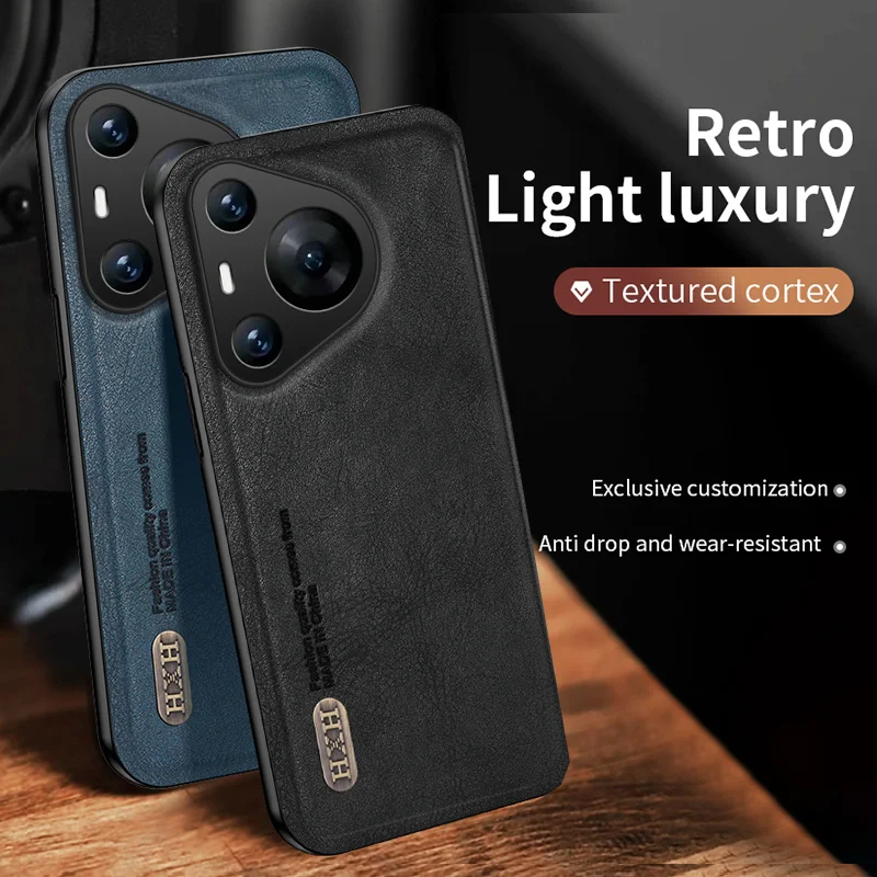 Étui rétro en cuir PU, plaque de fer intégrée sur aimant, support de voiture, housse antichoc pour Huawei Pura 70 Pro Pura70Pro Ultra