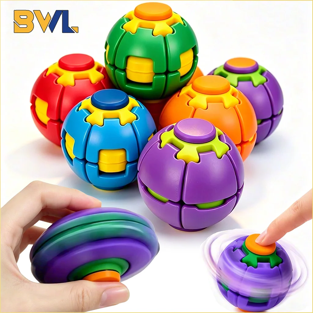 Home Decor 3D Printed Twist Sphere Fidget Ball Hypnotic Spinner Stress Relief Toy Focus Relaxation Christmas Birthday Gift
