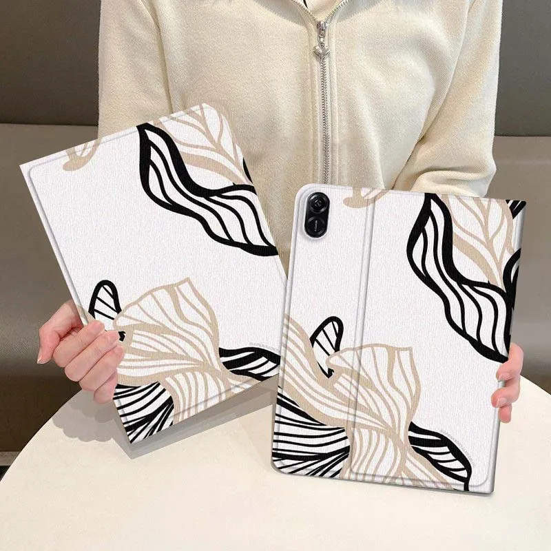 

Minimalist Plant Line Pattern Case For Honor Magic Pad 6 7 X8 V6 V7 Pro V8 X9 8 V8 9 13 X8a 2 V9 GT X9a X9 GT2 13.3 Inch Tablet