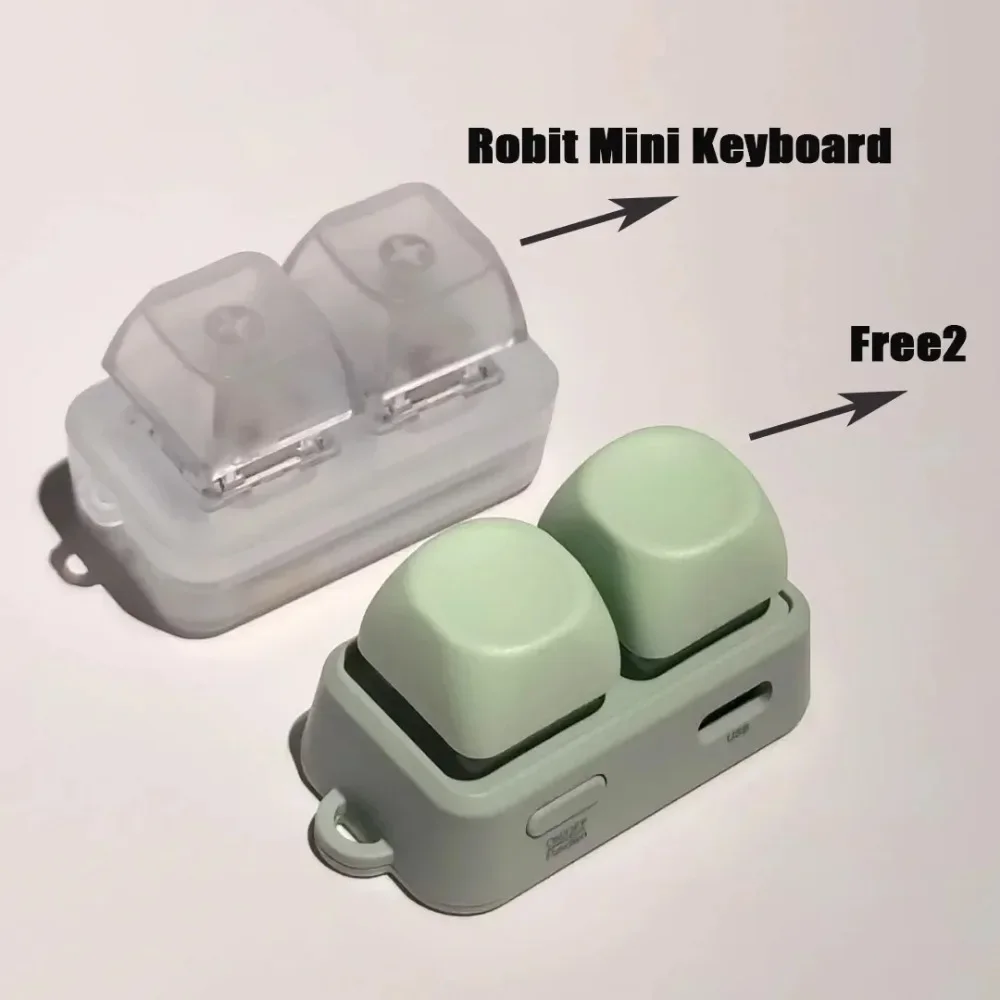 Free2 Mini Keyboard Bluetooth RGB Hot Swap Portable Two-key E-book Page Turner for Tablet/phone/reader PC Accessories