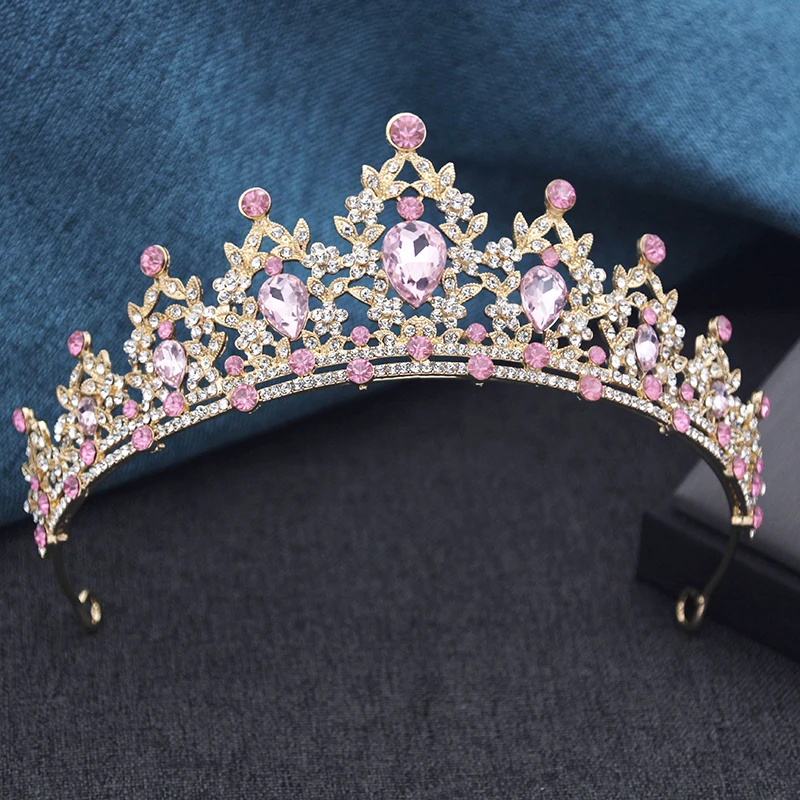 15 Farben Prinzessinnen-Krone Braut-Diademe und -Kronen für Frauen Abschlussball Geburtstag Hochzeit Haarschmuck Party-Kopfschmuck